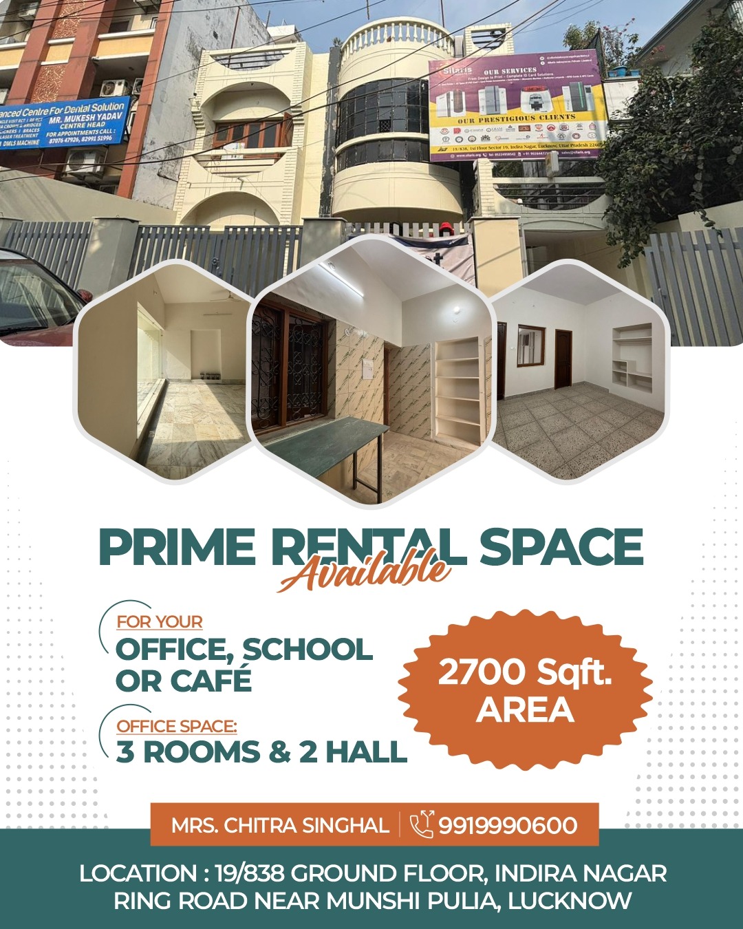 Property on Rent Available at Prime Location - 3 Rooms and 2 Hall