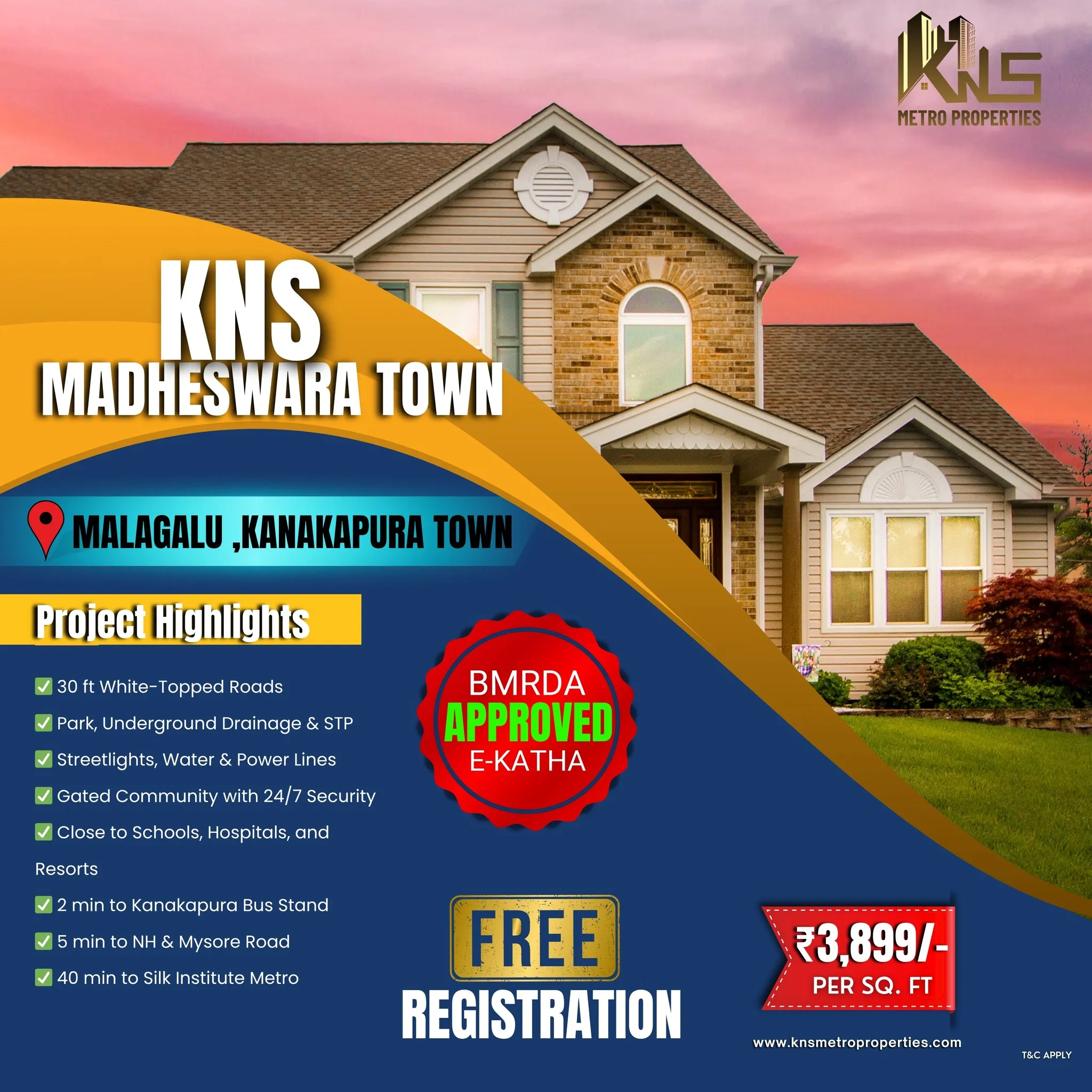 Prime 1200-1500 sq ft BMRDA-Approved Plot for Sale in Kanakapura, Bangalore – Your Dream Investment Awaits