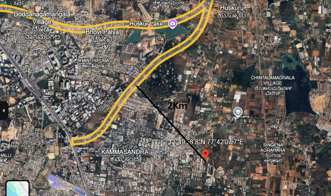 23 Guntas Prime Land in Hilaligae road | Near Bengaluru Business Corridor (PRR) | High Appreciation Zone
