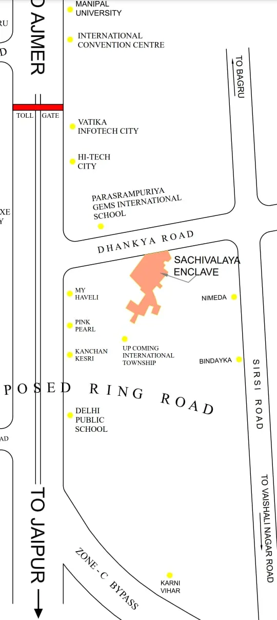 111 Gaj Plot for Sale near Ajmer Road, Bad ke Balaji Dahankya 100 Fit Road