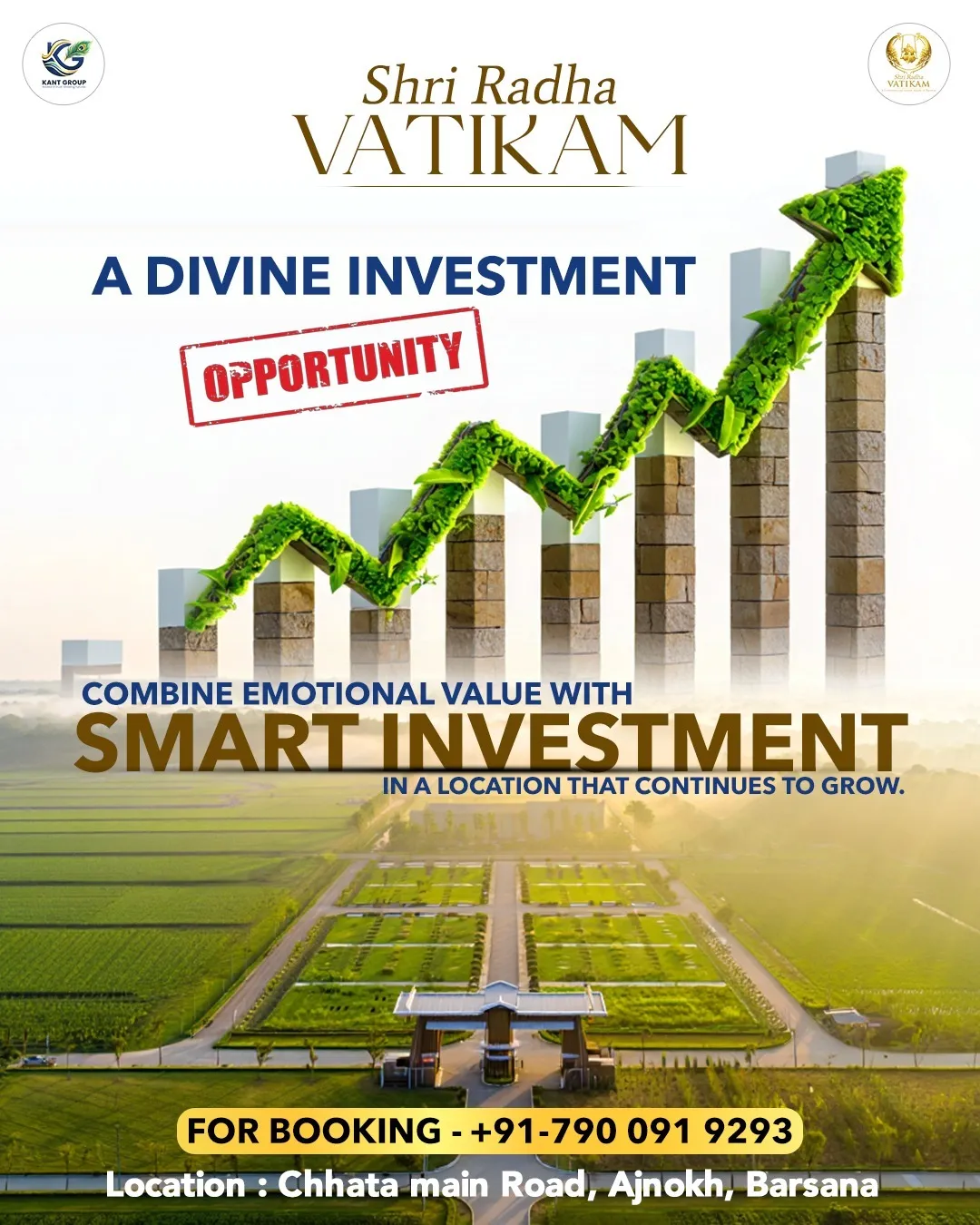 125 gaj plot gated society Shri radha vatikam on sale 