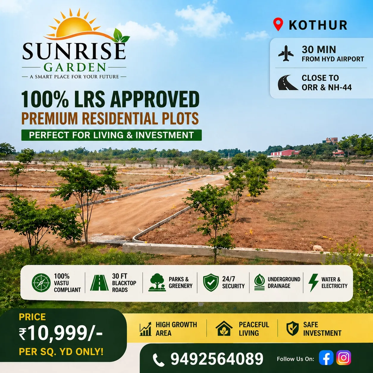 Just 605 sqr yard's 36lacs only
