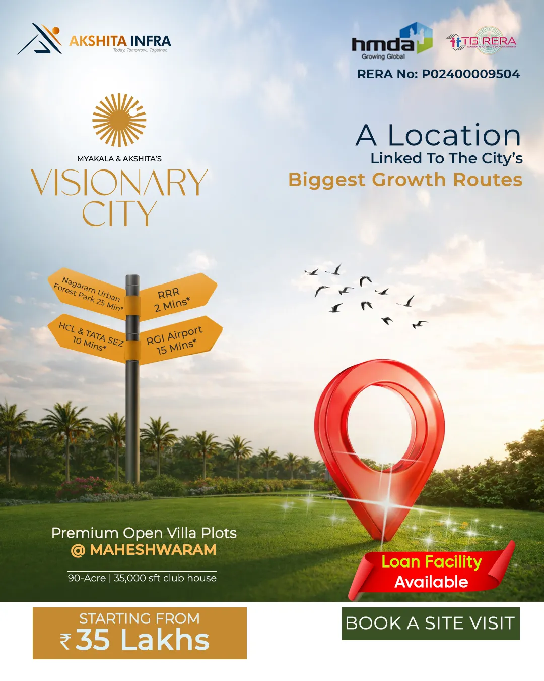 Top HMDA Plot Investment in Hyderabad | 9000237743