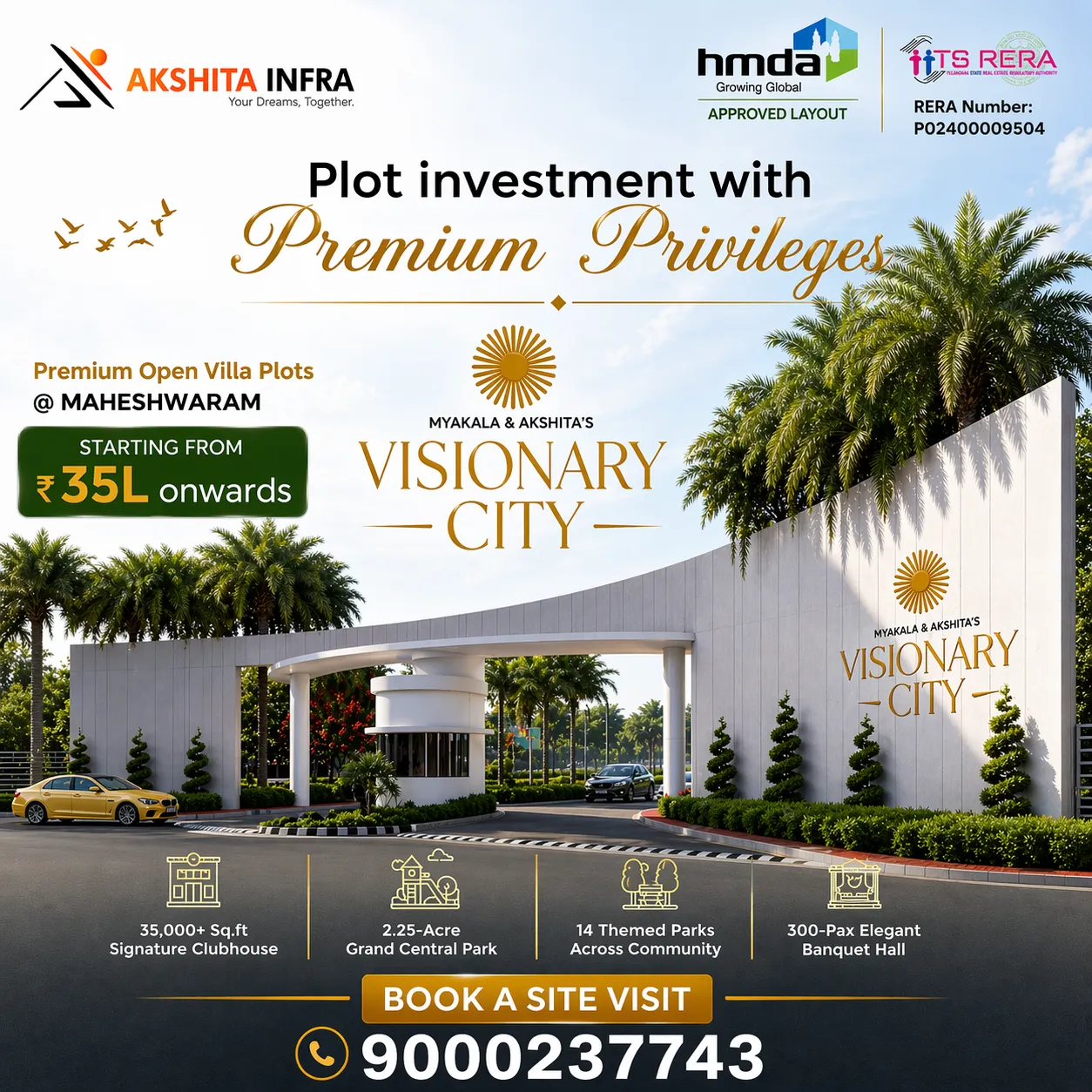 Akshita Visionary city || Maheshwaram - 9000237743