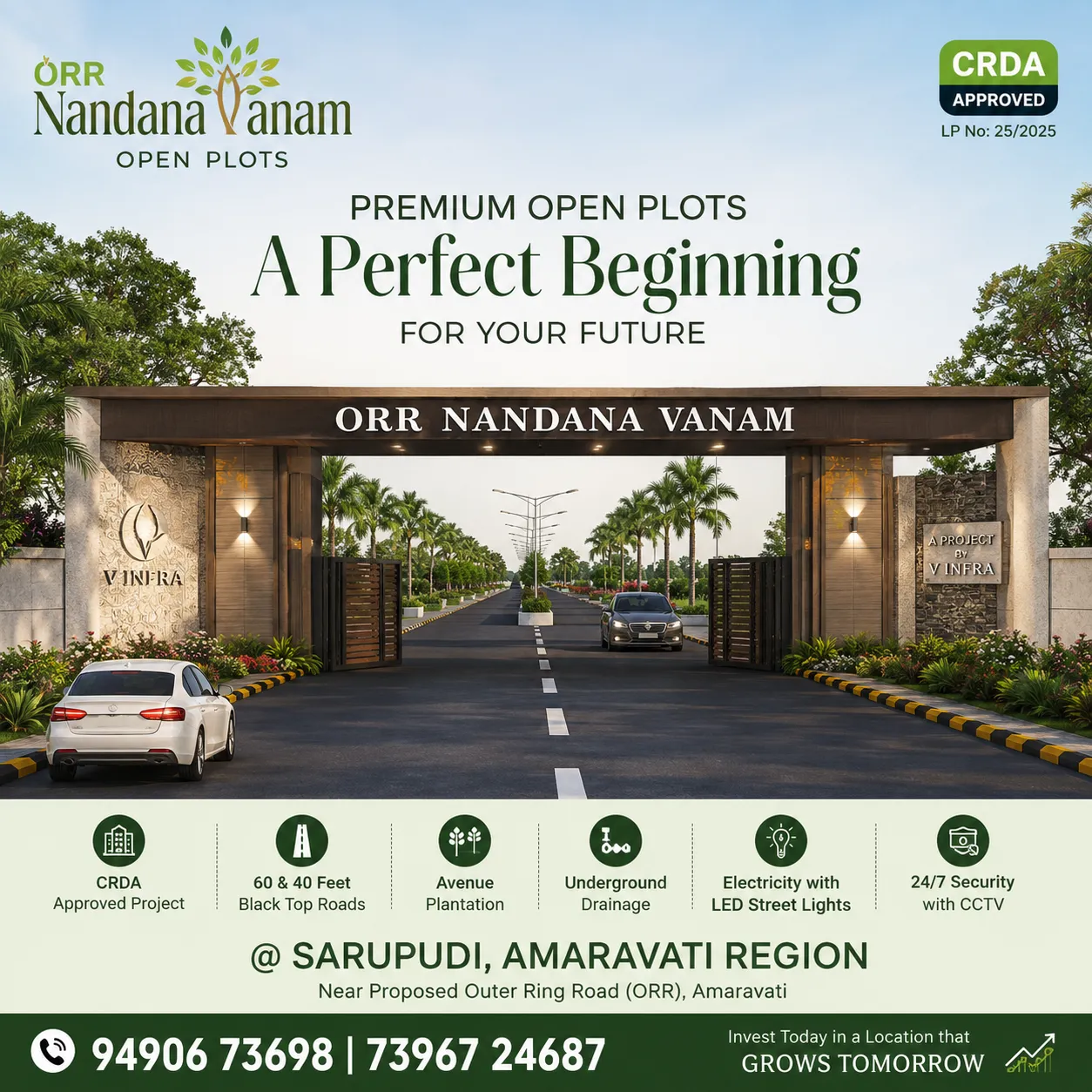 Premium CRDA Approved Open Plots in Amaravati