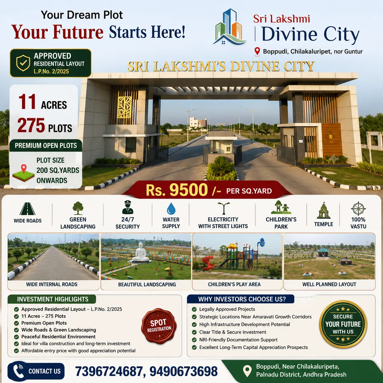 Premium Open Plots in Boppudi, Near Chilakaluripeta