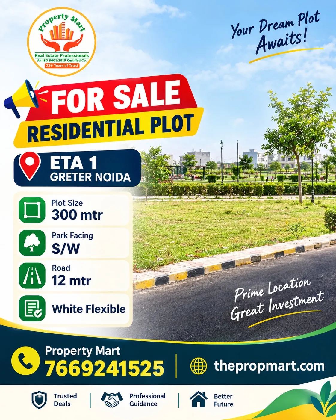300 Sq. Mtr. Residential Plot for Sale in ETA 1, Greater Noida