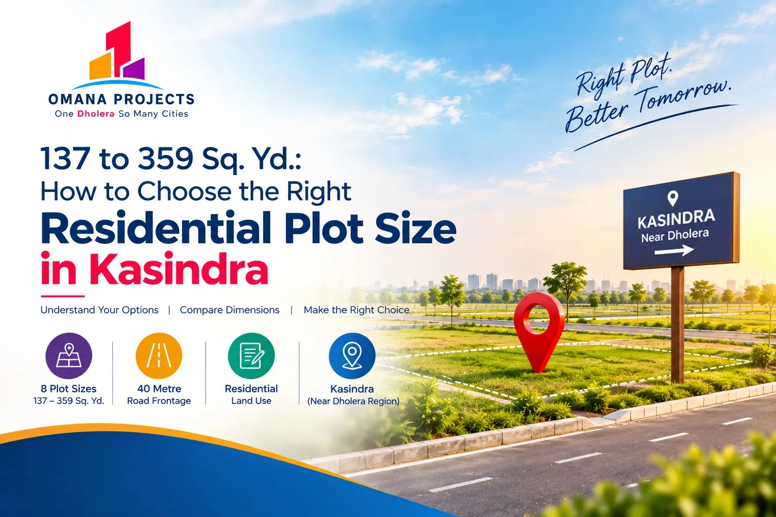 137 Sq yd Plots in Kasindra at DHolera Estates 1