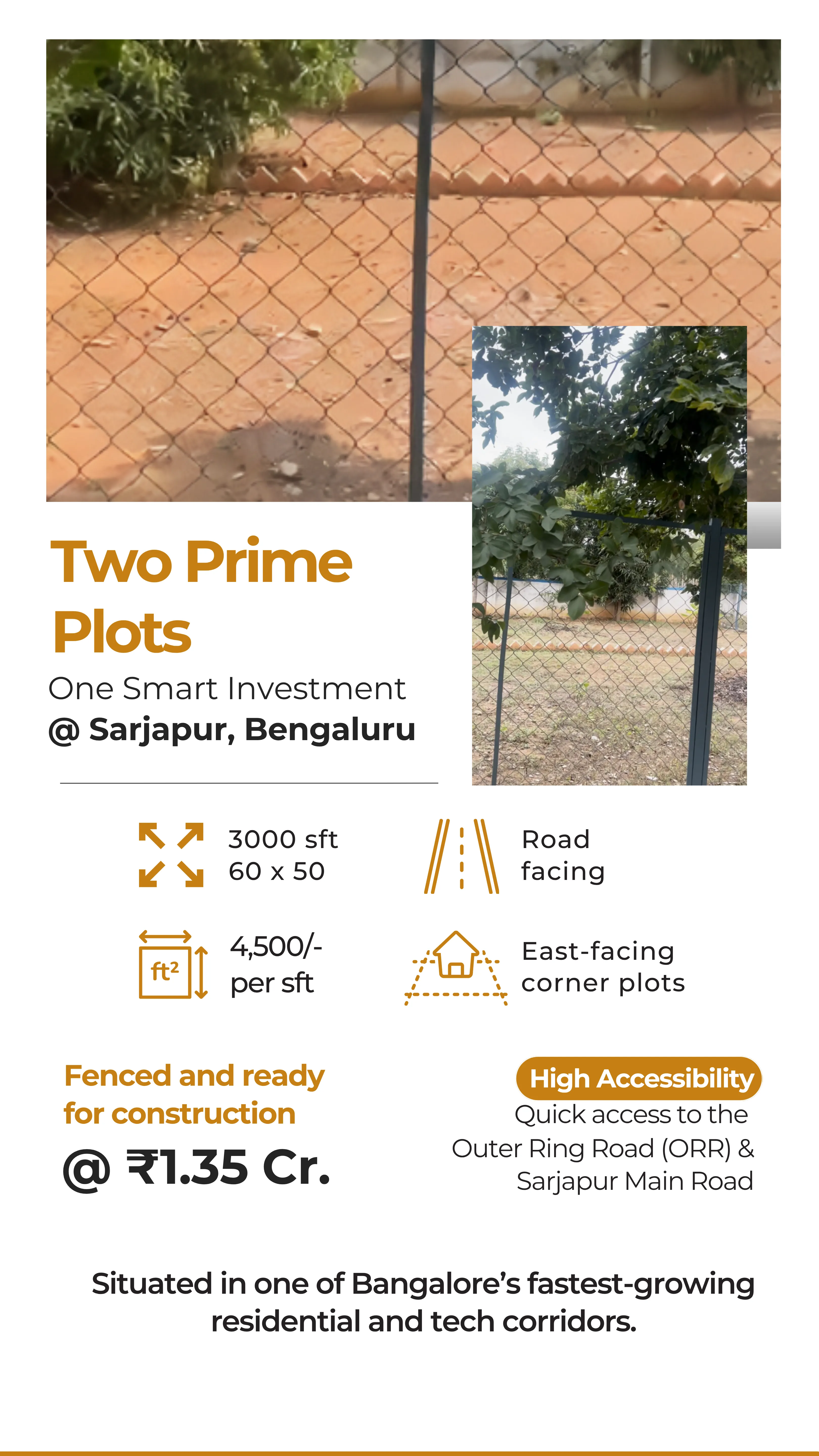 🏡 Two Premium Residential Plots for Sale in Sarjapur, Bengaluru