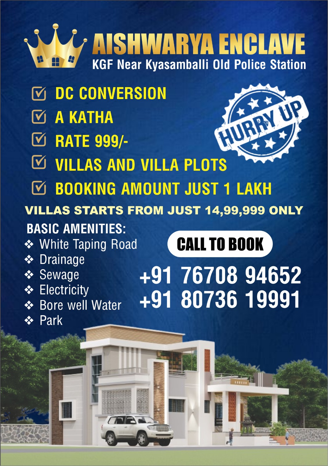 Plot for sale with construction in Kolar