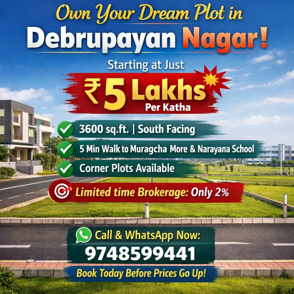 Residential Plots Available for Sale at Debrupayan Nagar