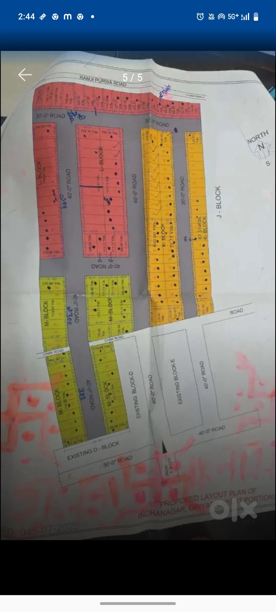 114 gaj plot for sell in best society east facing 40 feet road