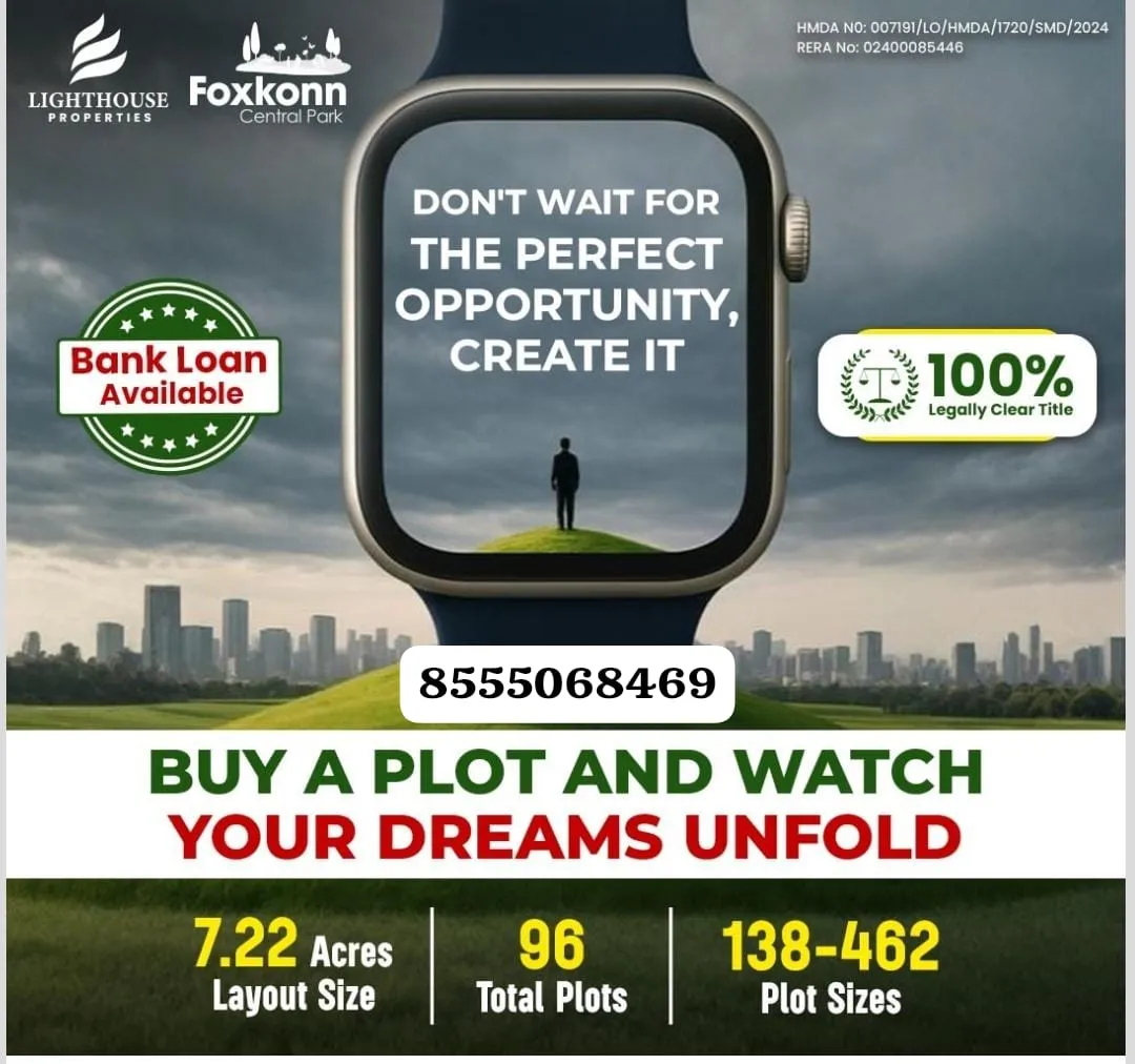  Foxkonn Central Park – Premium HMDA Approved Open Villa Plots