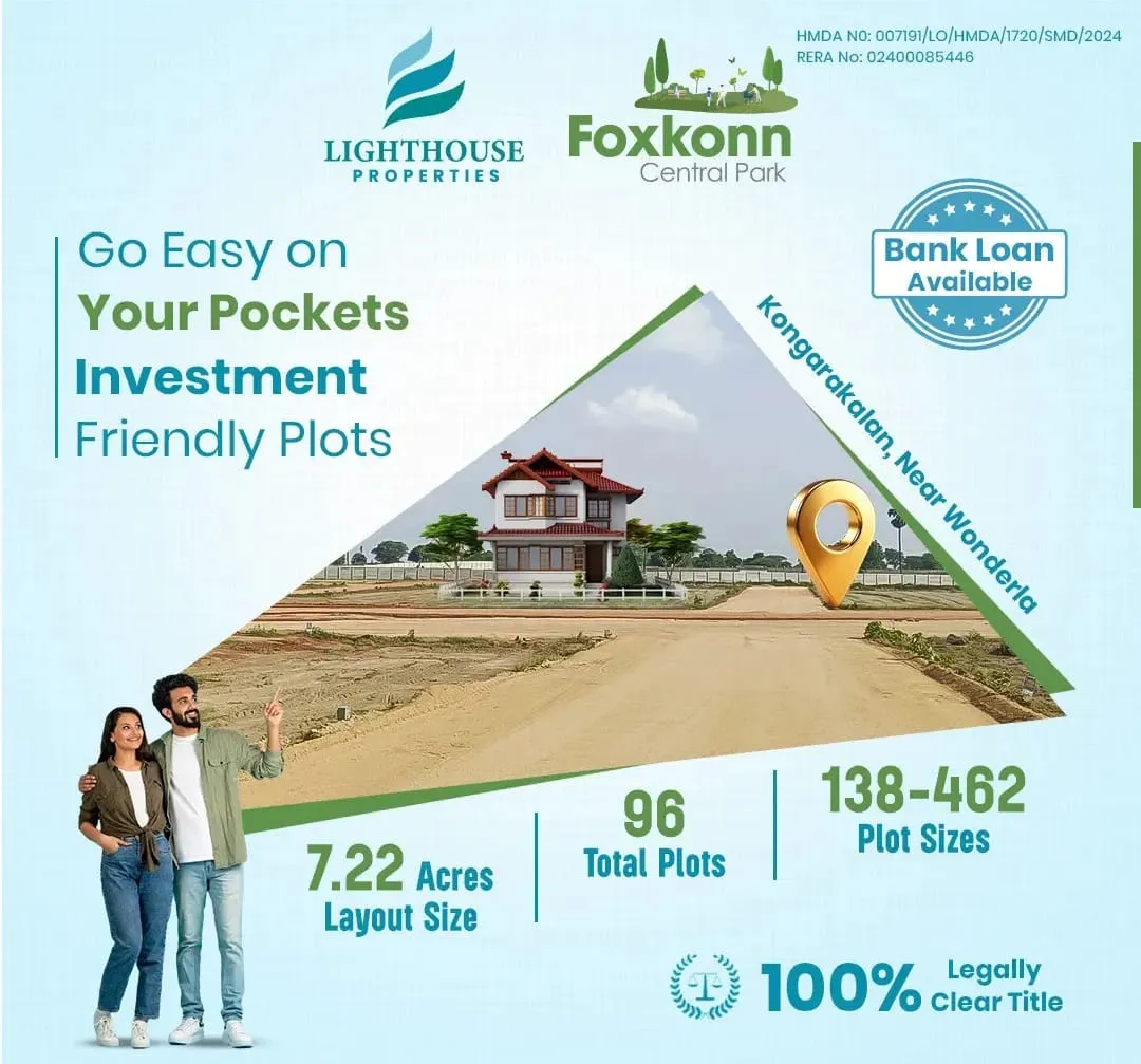 HMDA & RERA Approved open plot for sale @adibatla