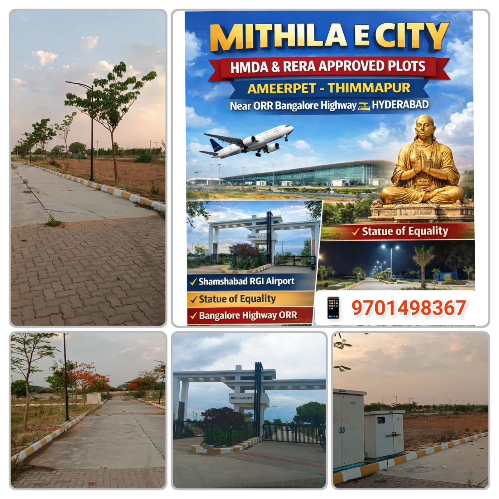 HMDA approved plots in Ameerpet - Timmapur near ORR, Hyderabad 9701498367