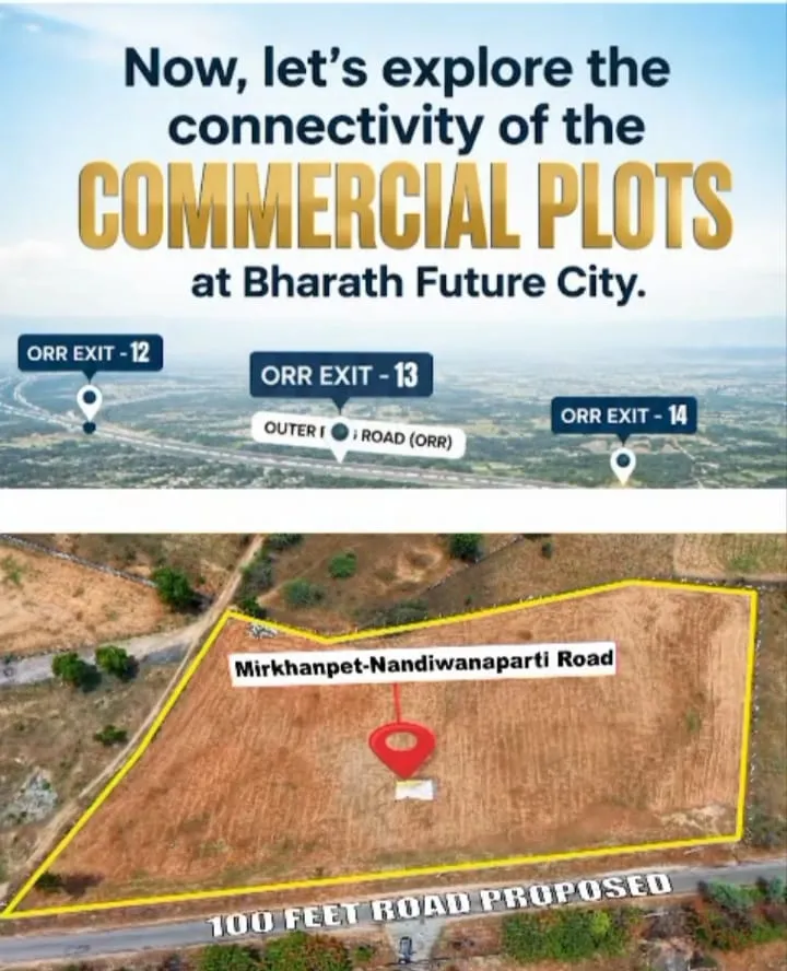 Commercial plots in Hyderabad near FCDA Office, Futurecity, Srisailam highway 