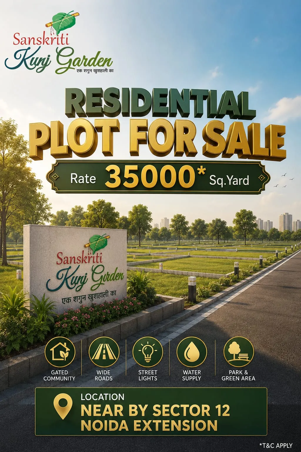 Residential Land / Plots in Noida Extension | Authority Approved Land / Plots for sale in Greater Noida