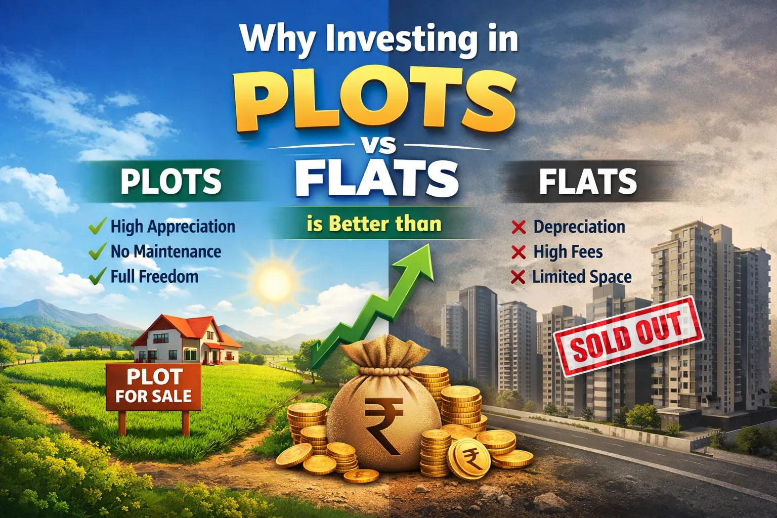 Why Investing in Plots is Better than Flats