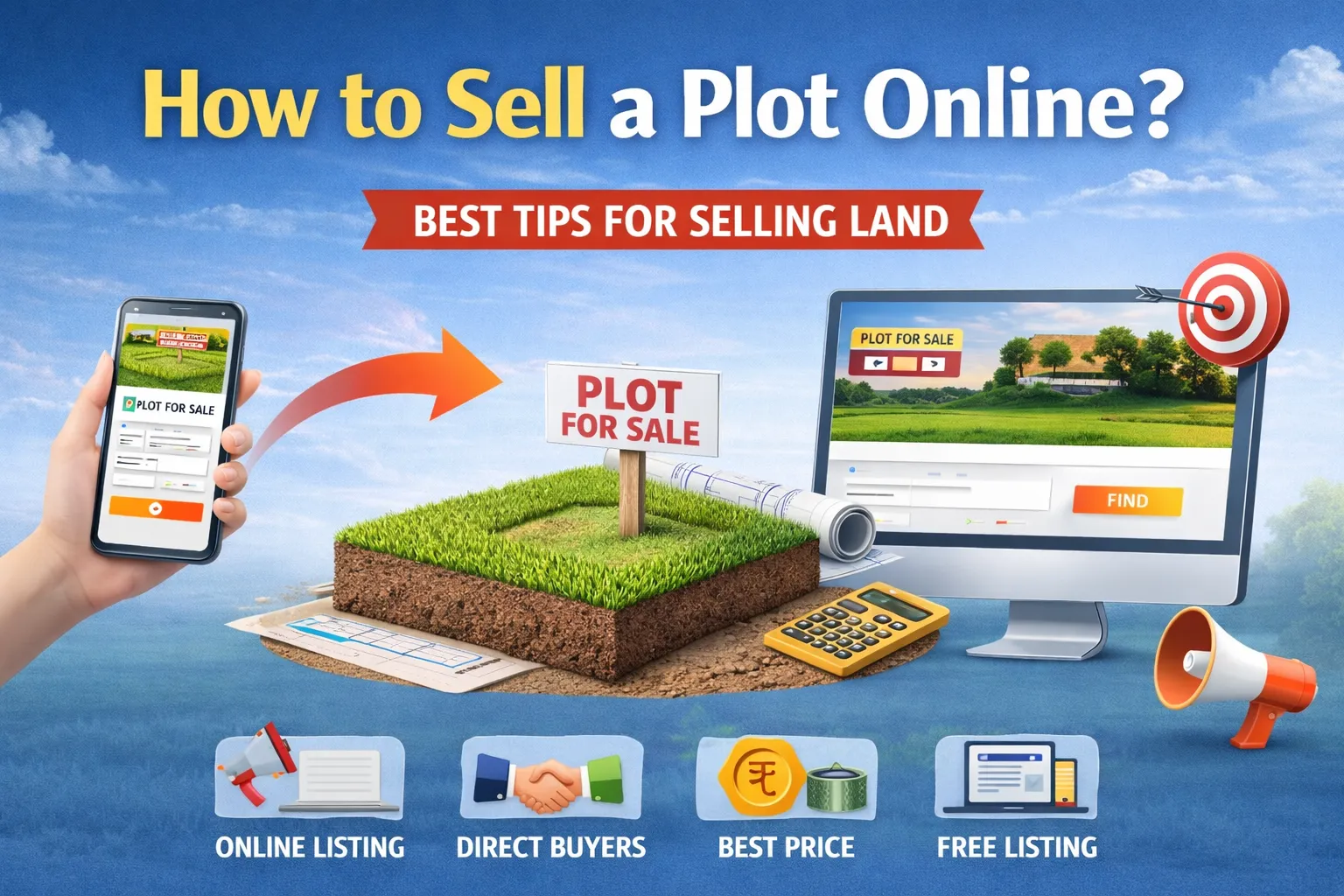 How to Sell a Plot Online at Best Price in India