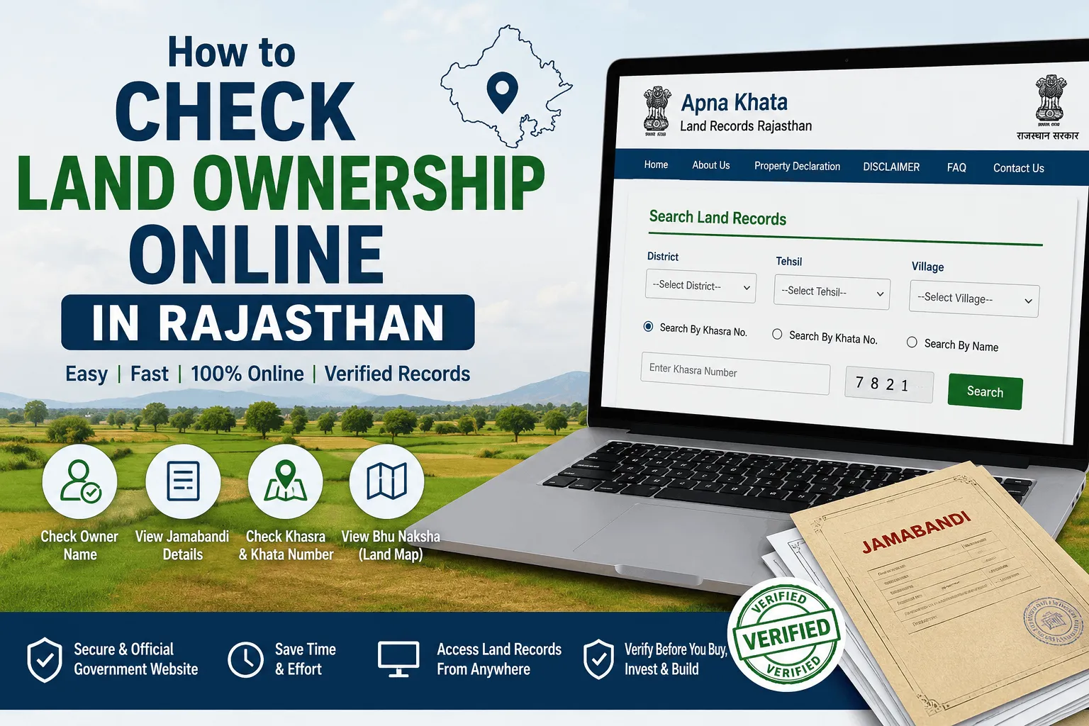 How to Check Land Ownership Online in Rajasthan