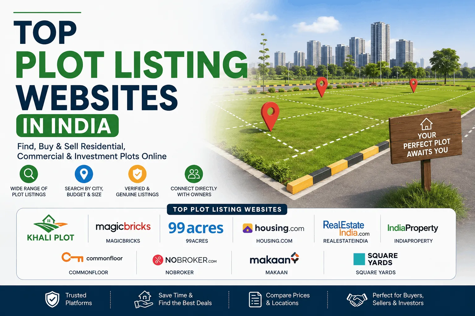 Top Plot Listing Websites in India